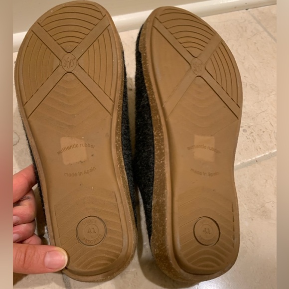 TAOS WOOLERY Women's MULE dark Gray CLOGS Cork Wool EU 41 US 10-10.5 Slip On - Picture 5 of 5